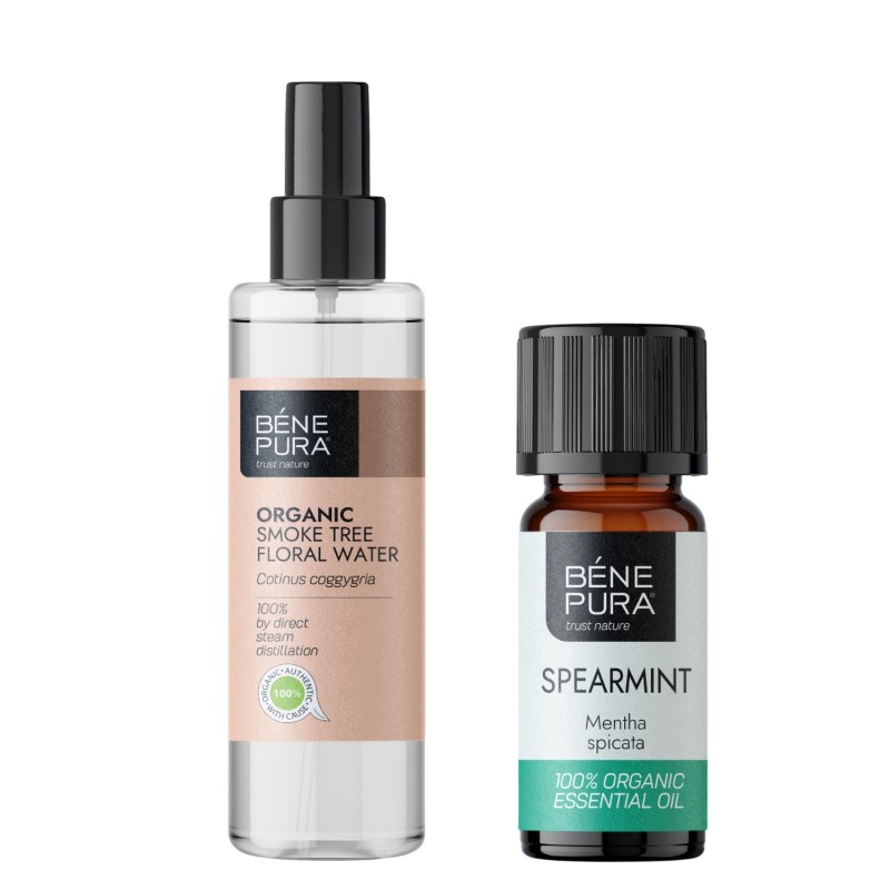 Bio Cserszömörce Virágvíz és Bio Fodormenta Illóolaj - GMC