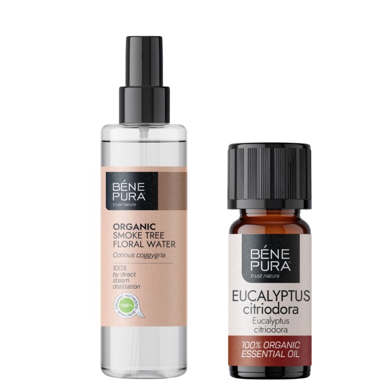 Bio Cserszömörce Virágvíz és Bio Citromos Eukaliptusz Illóolaj - GMC