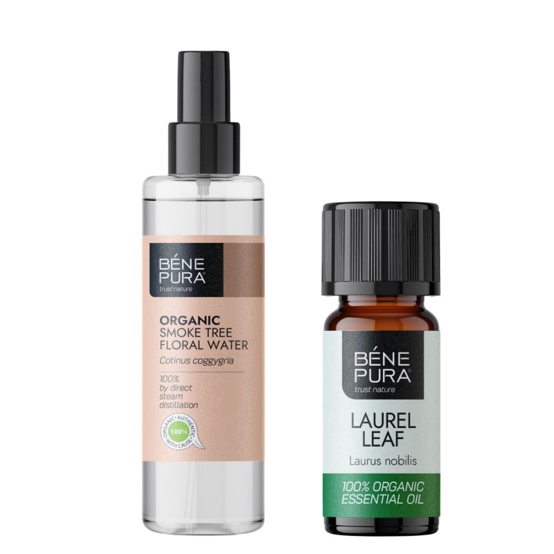 Bio Cserszömörce Virágvíz és Bio Babér Illóolaj - GMC