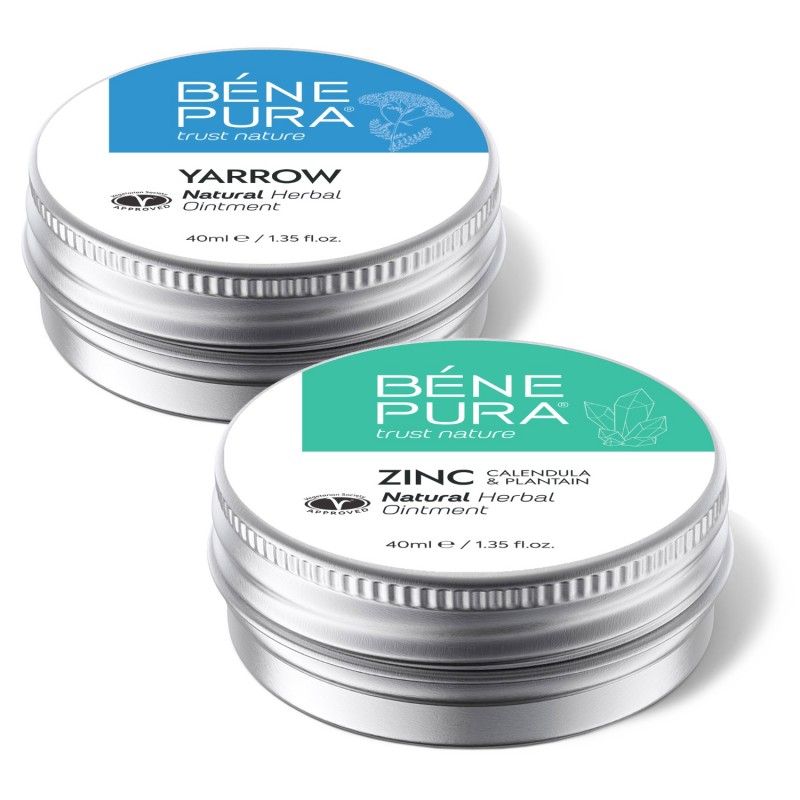 Aranyér Kenőcs Fehér Cickafarkfűvel és Viszketés elleni Kenőcs Cink-Oxiddal - 