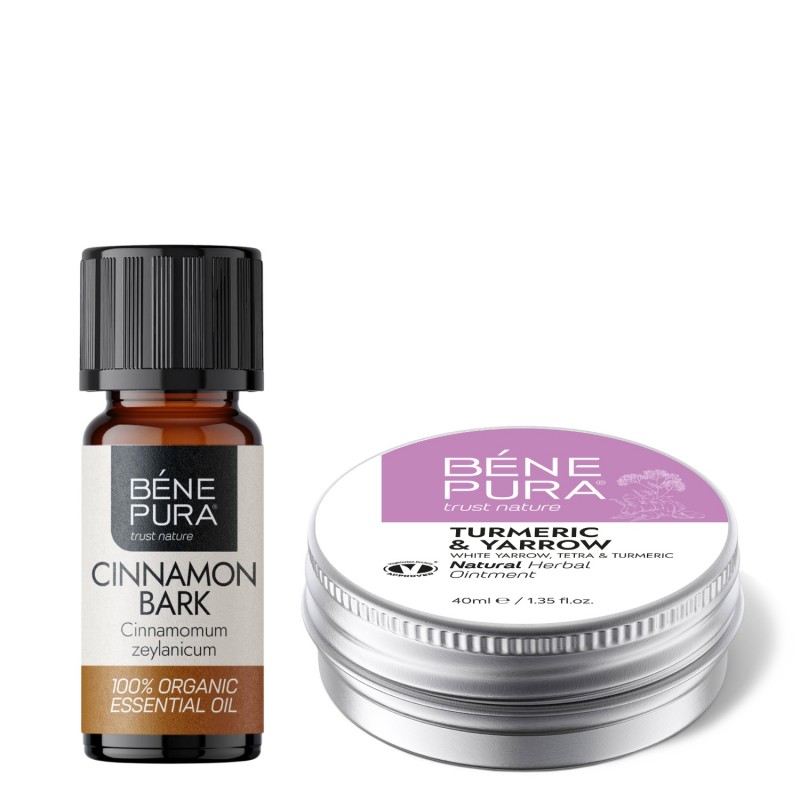 Aranyér Kenőcs Fehér Cickafarkfűvel, Tetrával és Kurkumával és Bio Fahéj Illóolaj - GMC