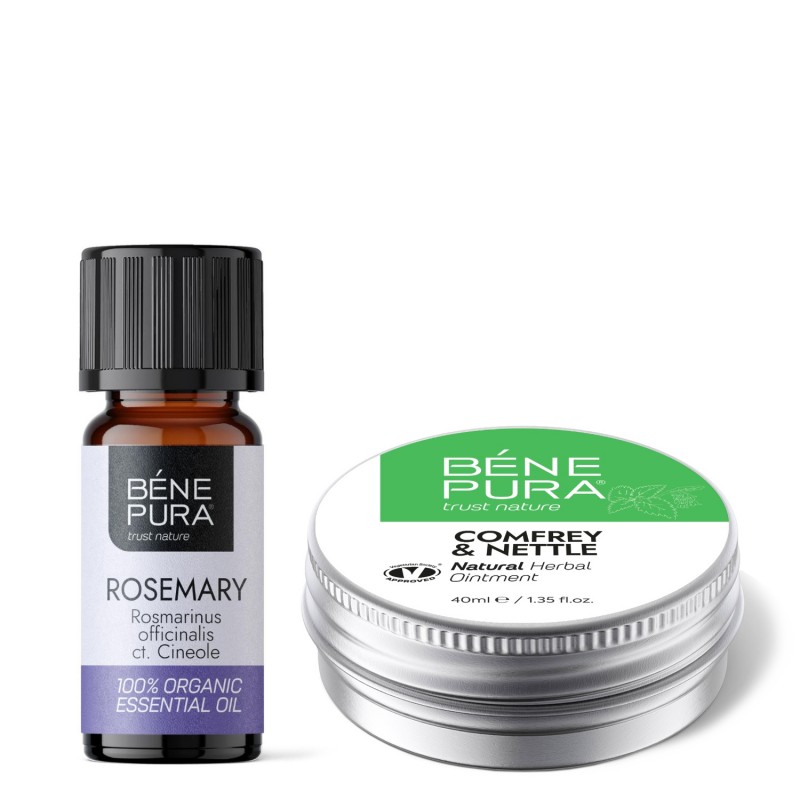 Comfrey és Csalán Izom Kenőcs és Bio Rozmaring Cineol Illóolaj - GMC