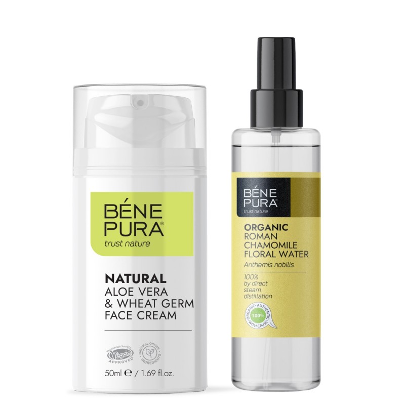 Aloe Vera arckrém és Bio Római Kamilla Virágvíz - 