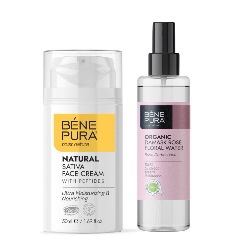 Hidratáló Arckrém és Bio Damaszkuszi Rózsa Virágvíz - GMC