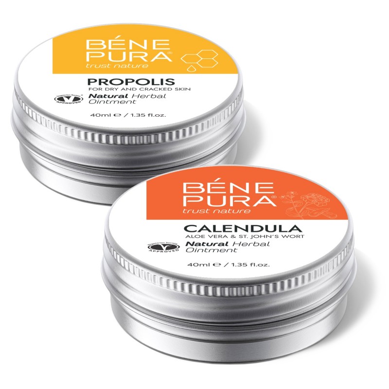 Viszketés elleni Kenőcs 30% Propolisszal és Égési Kenőcs Körömvirággal, Aloe Verával és Orbáncfűvel - GMC