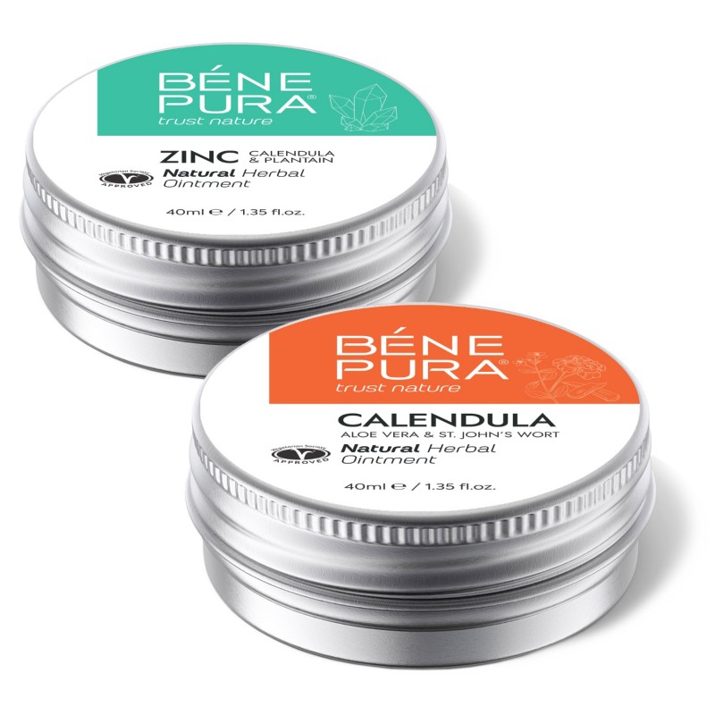 Viszketés elleni Kenőcs Cink-Oxiddal és Égési Kenőcs Körömvirággal, Aloe Verával és Orbáncfűvel - GMC