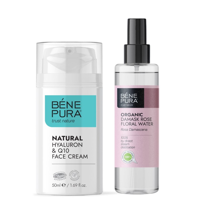 Hyaluron & Q10 Arckrém és Bio Damaszkuszi Rózsa Virágvíz - GMC