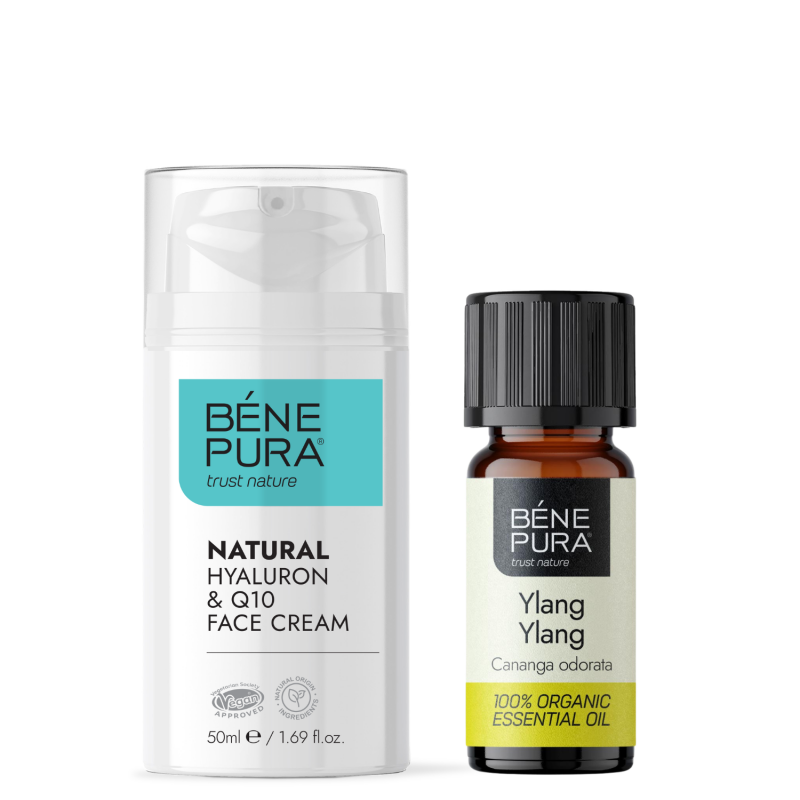 Hyaluron & Q10 Arckrém és Bio Ylang-ylang Illóolaj - Ránctalanító krémek