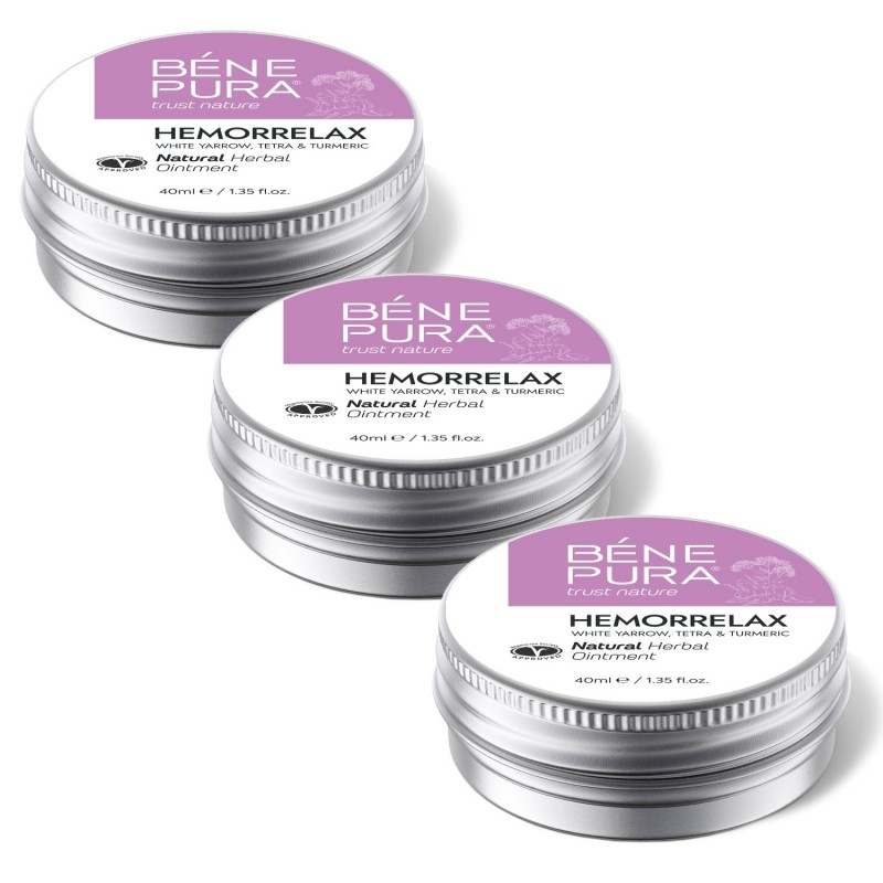 3x Aranyér Kenőcs Fehér Cickafarkfűvel, Tetrával és Kurkumával - 40ml - Aranyérre kenőcsök