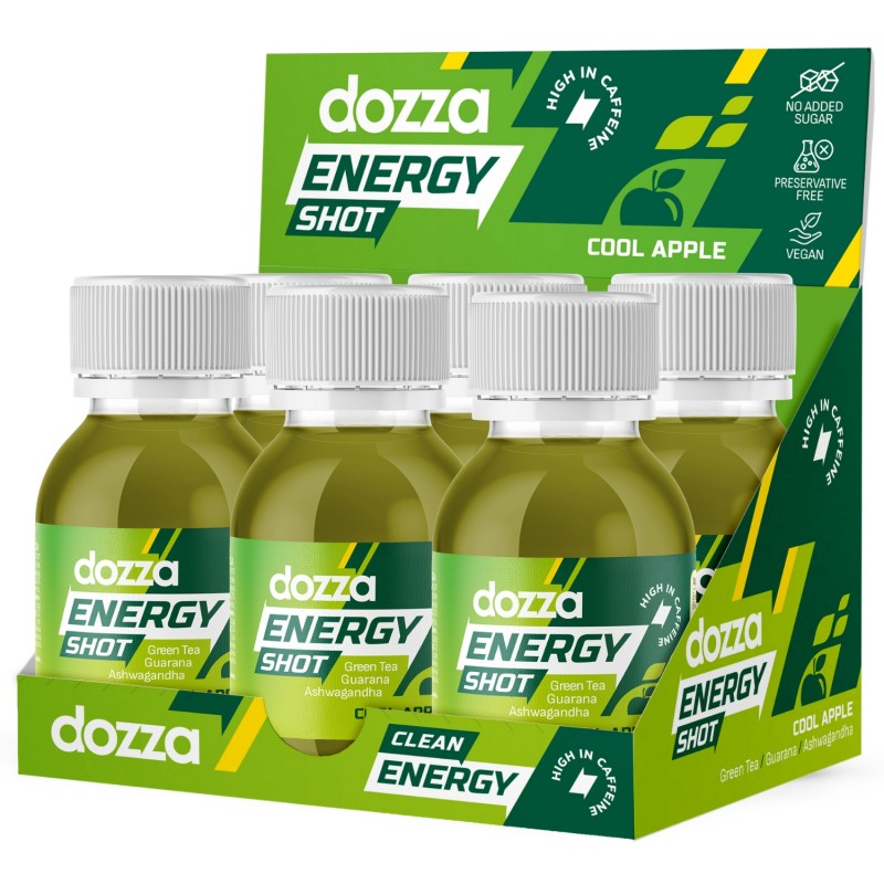 6x Pack DOZZA Energy Cool Apple Energy shot - 60ml - Termék összehasonlítása