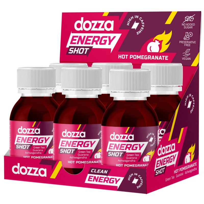 6x Pack DOZZA Energy Hot Pomegranate Energy shot - 60ml - Termék összehasonlítása