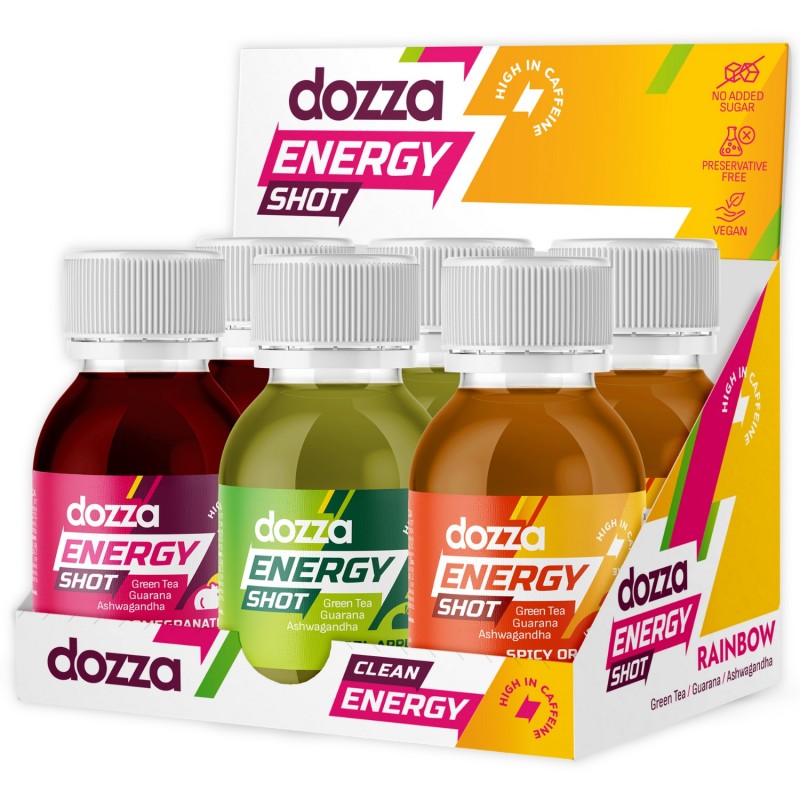 6x Pack DOZZA Energy Rainbow Pack Energy shots - 60ml - Termék összehasonlítása
